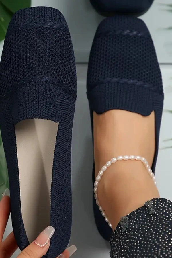 Schlupf-Ballerinas aus Strick