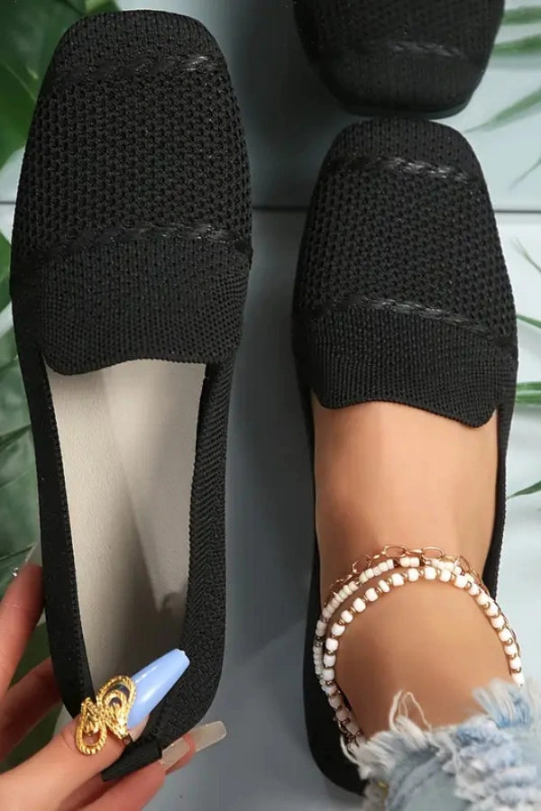 Schlupf-Ballerinas aus Strick