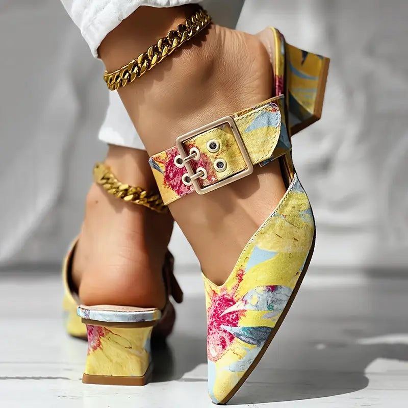 Batik-Pumps zum Hineinschlüpfen