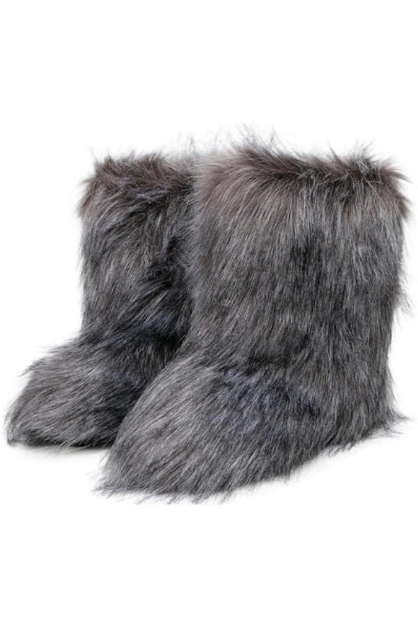 Gefrostete Flausch-Y2K-Stiefel