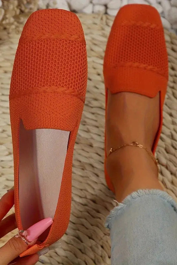 Schlupf-Ballerinas aus Strick