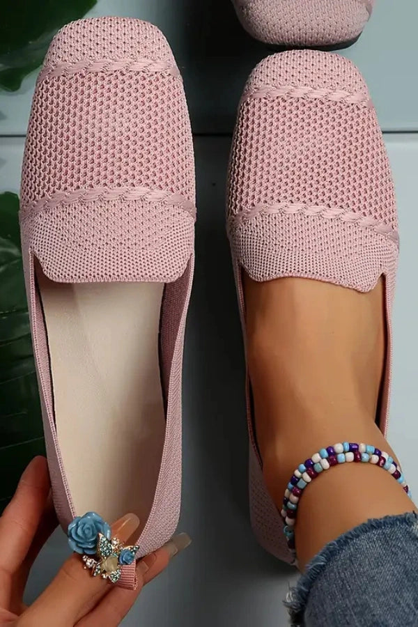 Schlupf-Ballerinas aus Strick