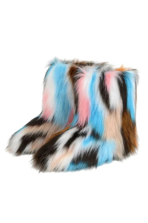 Gefrostete Flausch-Y2K-Stiefel