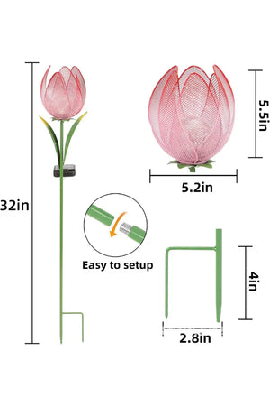 Rosa Tulpen-Bodenstecker (Einzelpackung)