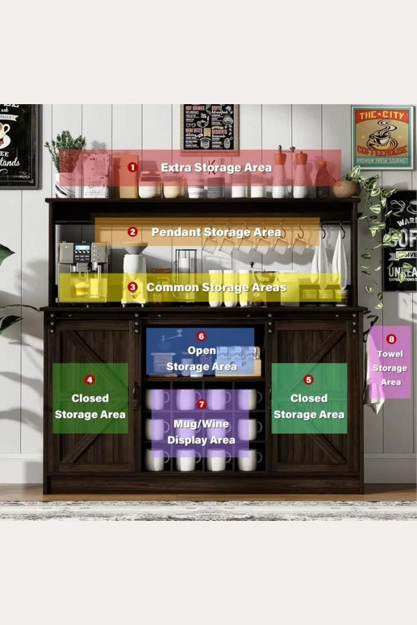 Landhaus Kaffeebar Schrank