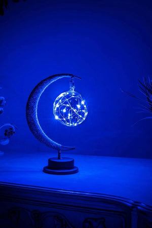 Blau Mondlampe