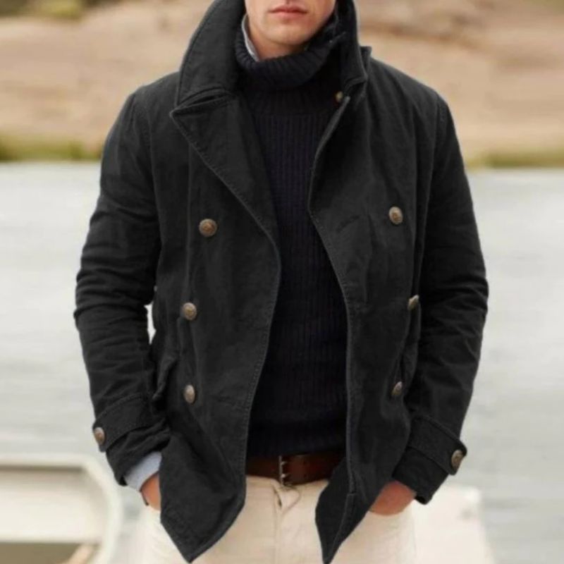 Steve Jacke mit doppelten Knöpfen