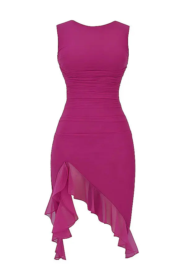 Charlotte Midikleid mit Rüschen